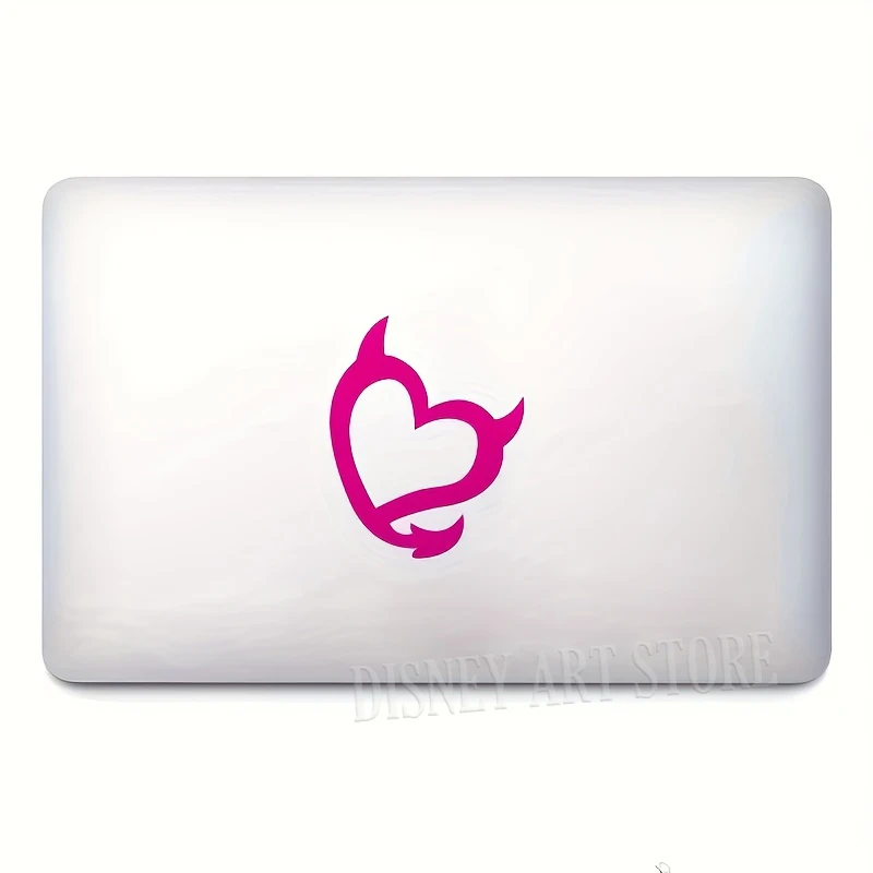 Devil Heart Vinyl Sticker, Soft Pink Attractive Decal for Girls Car Window Decor, Waterproof Removable Decals Laptop Decor