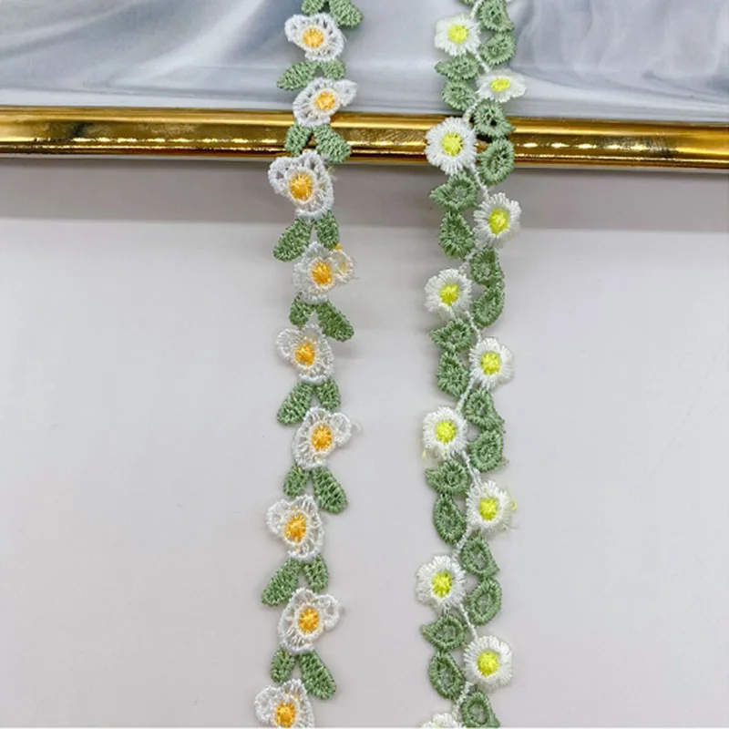 1 Lot/30 Yards wasserlösliche grüne Spitzenborte für Fransenbesätze, Partykleider, Aufnäher, Nähzubehör