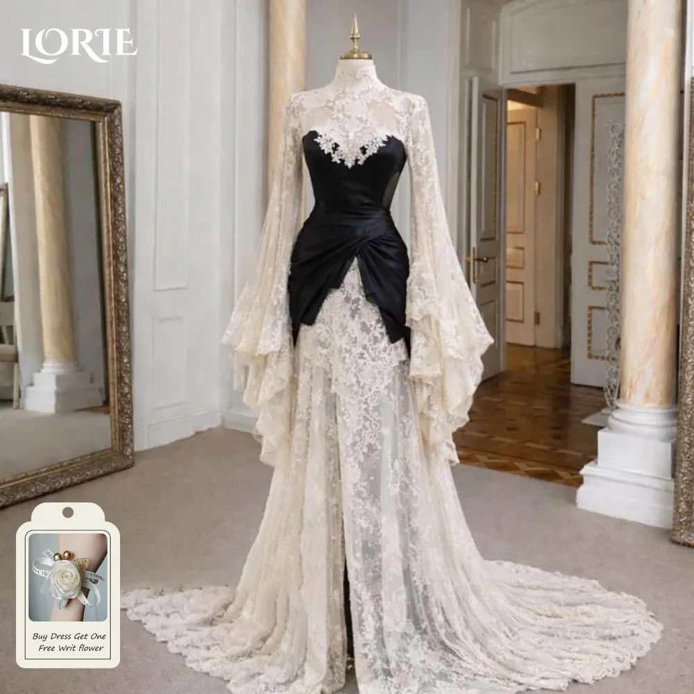 LORIE Luxury Lace Mermaid Evening Dresses Off Shoulder Sweetheart Applique Prom Dress Sexy Wedding Pageant Party Gown Customized