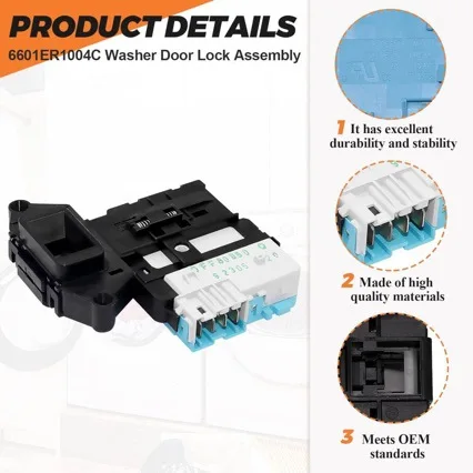 

110V Washing Machine Door Lock Latch Switch Assembly Replacement Parts