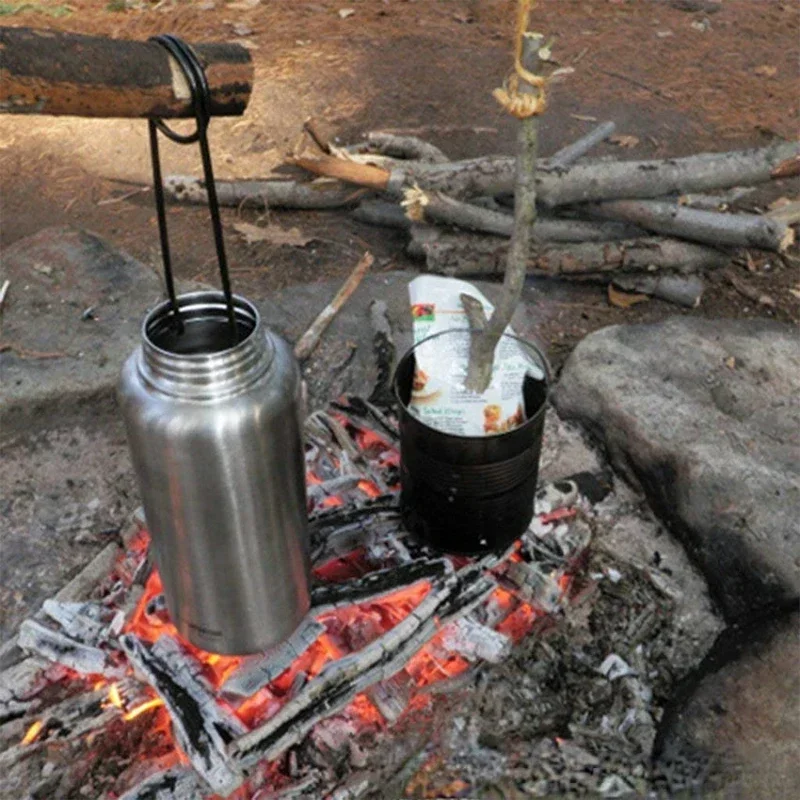 Super Light Stainless Steel Outdoor Picnic Water Glass, Camping Water Glass, Field Kettle Set, Folding Beer Mugs