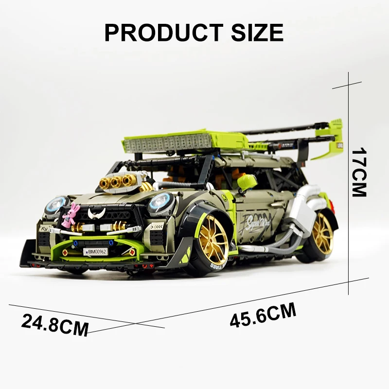 GULY 10632 التقنية MOC 1:10 سوبر سبورت سيارة التحكم عن بعد نموذج مركبة اللبنات الطوب لتقوم بها بنفسك لغز RC اللعب الهدايا