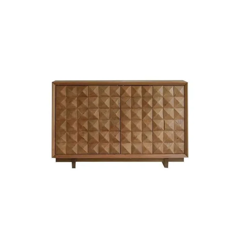 

Nordic Wabi Blast Solid Wood Side Cabinet Simple Modern Entrance Cabinet