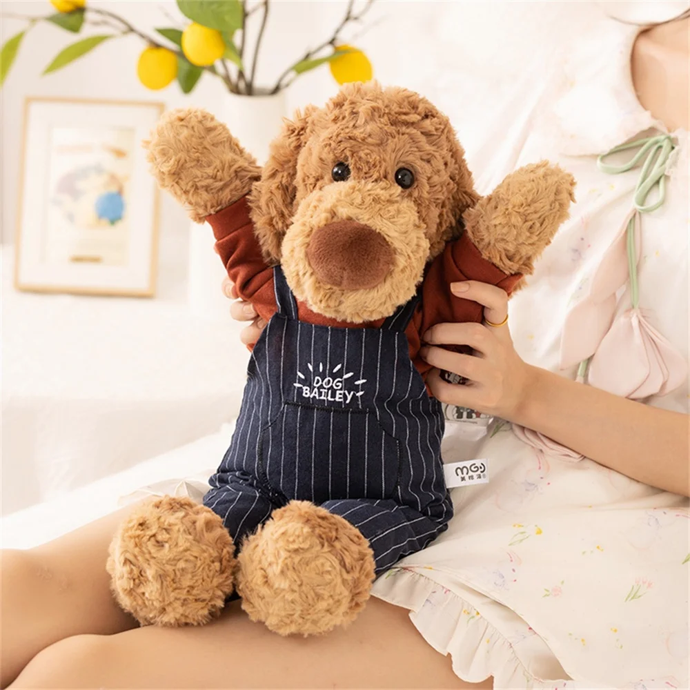 

32CM Cute Bailey Dog Plush Doll Brown Dog Snow Dog Plush Doll Stuffed Animal Curly Hair Puppy Toy Home Pillow Kid Birthday Gift