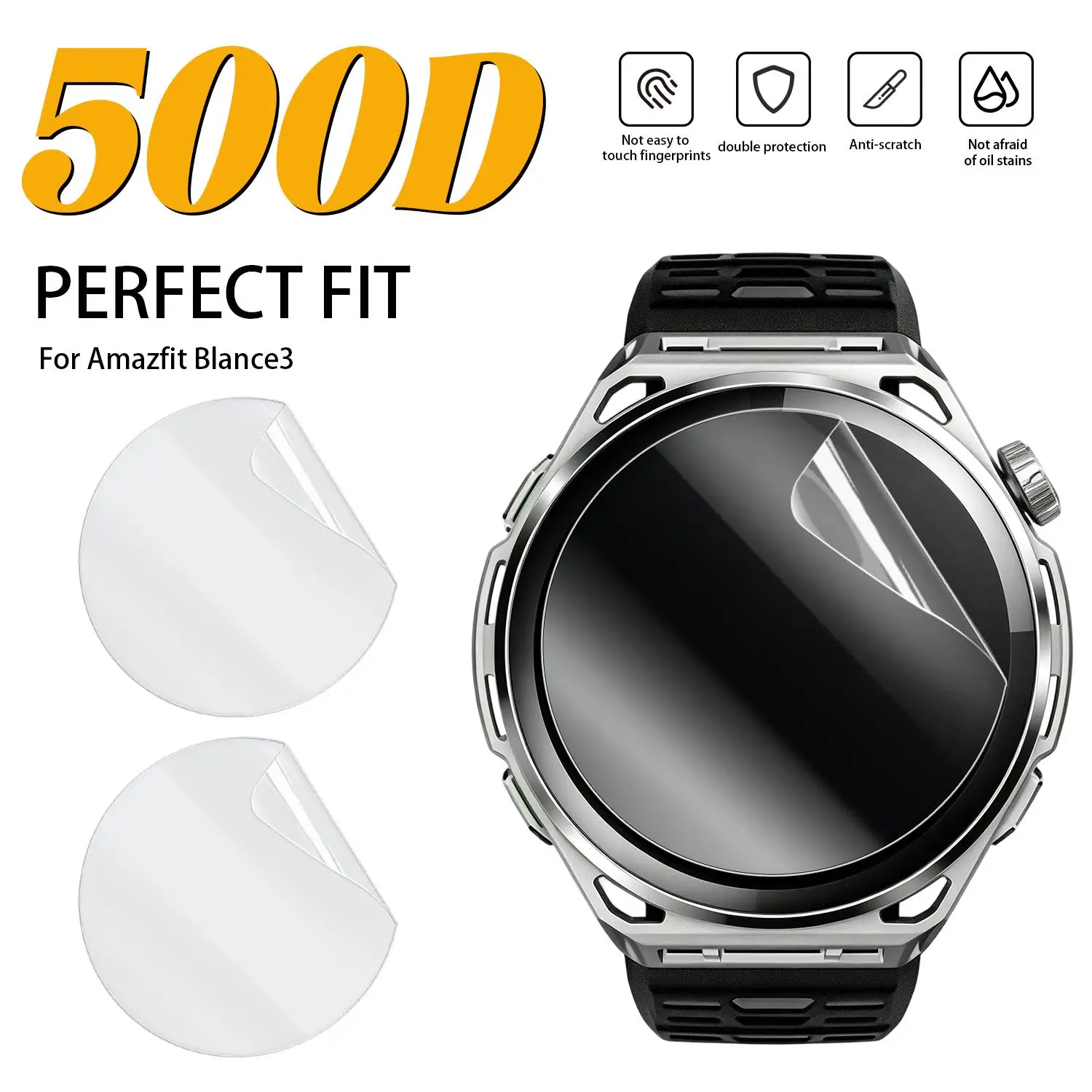 For Amazfit Balance 3 Smartwatch TPU Hydrogel Soft Films HD Clear Screen Protector For Amazfit Balance 3 Smart Watch Accessories