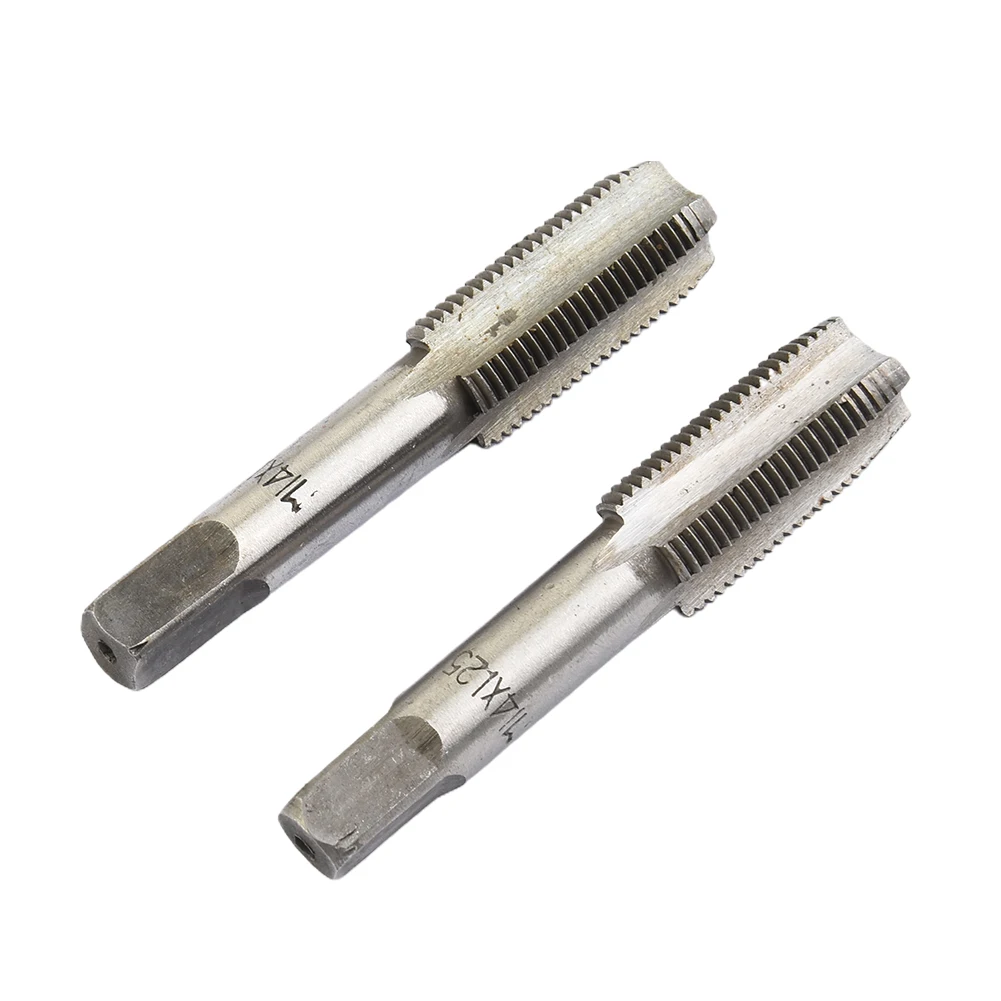 2pcs HSS 14mmx1.25 Metric Taper Right-hand Thread Metric Screw Thread Tap For M14 X 1.25mm Pitch Metalworking Accessories