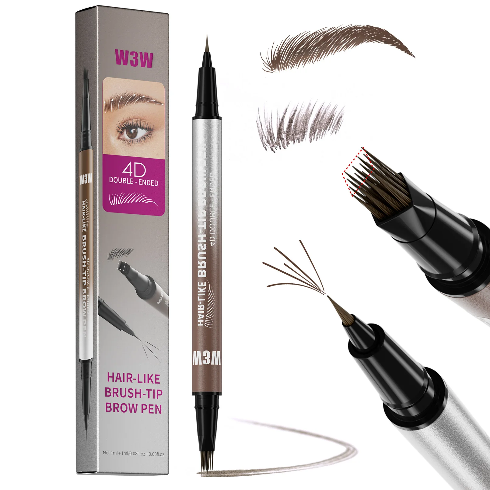 hot-sale-double-head-brush-eyebrow-pencil-waterproof-sweat-proof-wild-brow-4d-simulation-2-in-1-liquid-eyebrow-pen-for-natural
