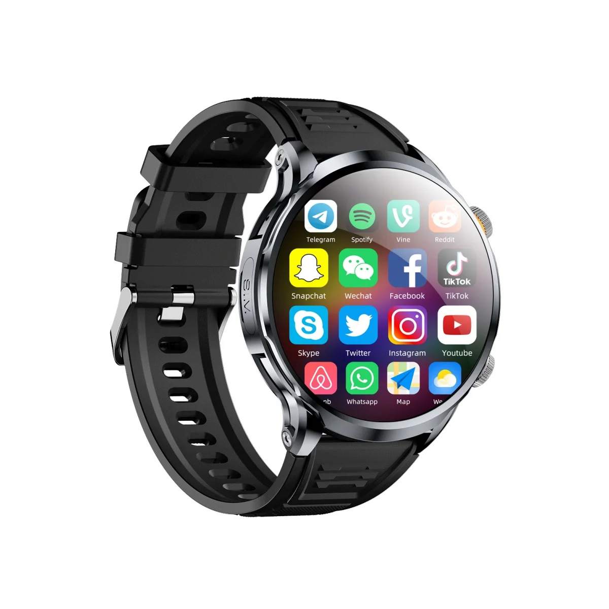 Originele H18 Smart Horloge 1.95 Inch Android 10.0 8MP Camera GPS 256G ROM Stalen Band WiFi Compatibel Google Play Store Smartwatch