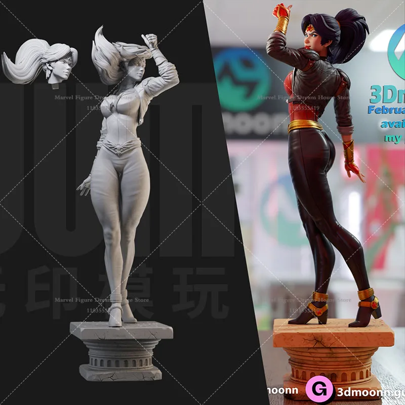 1/24 1/18 Scale DC Wonder Woman Princess Diana of Paradise Island Manga Version DIY Self-assembled GK 3D Resin Un-panited Doll