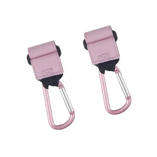 ユニバーサルベビーカーフック-調節可能なハンガー-強力ストラップクリップ-ベビーカーアクセサリー-バッグ用オーガナイザー