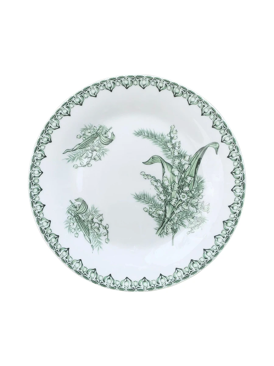 Medieval Lily of the Rings tableware, French retro plates, large ceramic breakfast plates, dessert plates