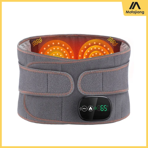 전기 난방 허리 마사지기, 온열 압축 진동 요추 버팀대 벨트, 허리 마사지, 등 지지대, 혈액 순환 이완 