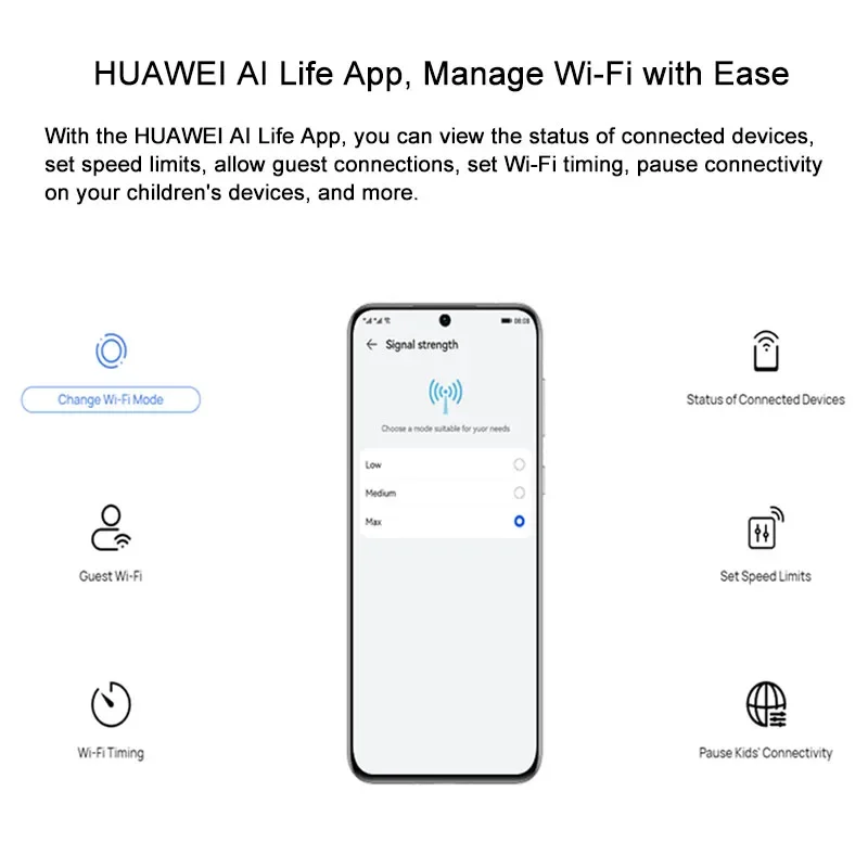 HUAWEI WiFi Mesh 7 Router AX6600 Whole Home Coverage Wireless Signal Repeater HarmonyOS Mesh+ Wi-Fi One-Touch Connect Amplifier