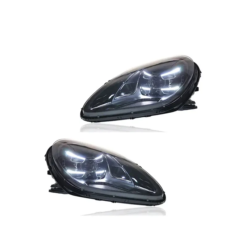 SJC Auto-Autoteil für Porsche Macan 95B 2014–2020, Scheinwerfer-Matrix-Stil, LED-Scheinwerfer, Frontlampen