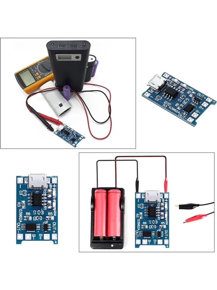 10 sztuk 5V 1A 18650 płytka ładująca baterię litową TP4056 ładowanie litowe Mini/Micro USB typ C moduł ładowania z ochroną — zdjęcie 2