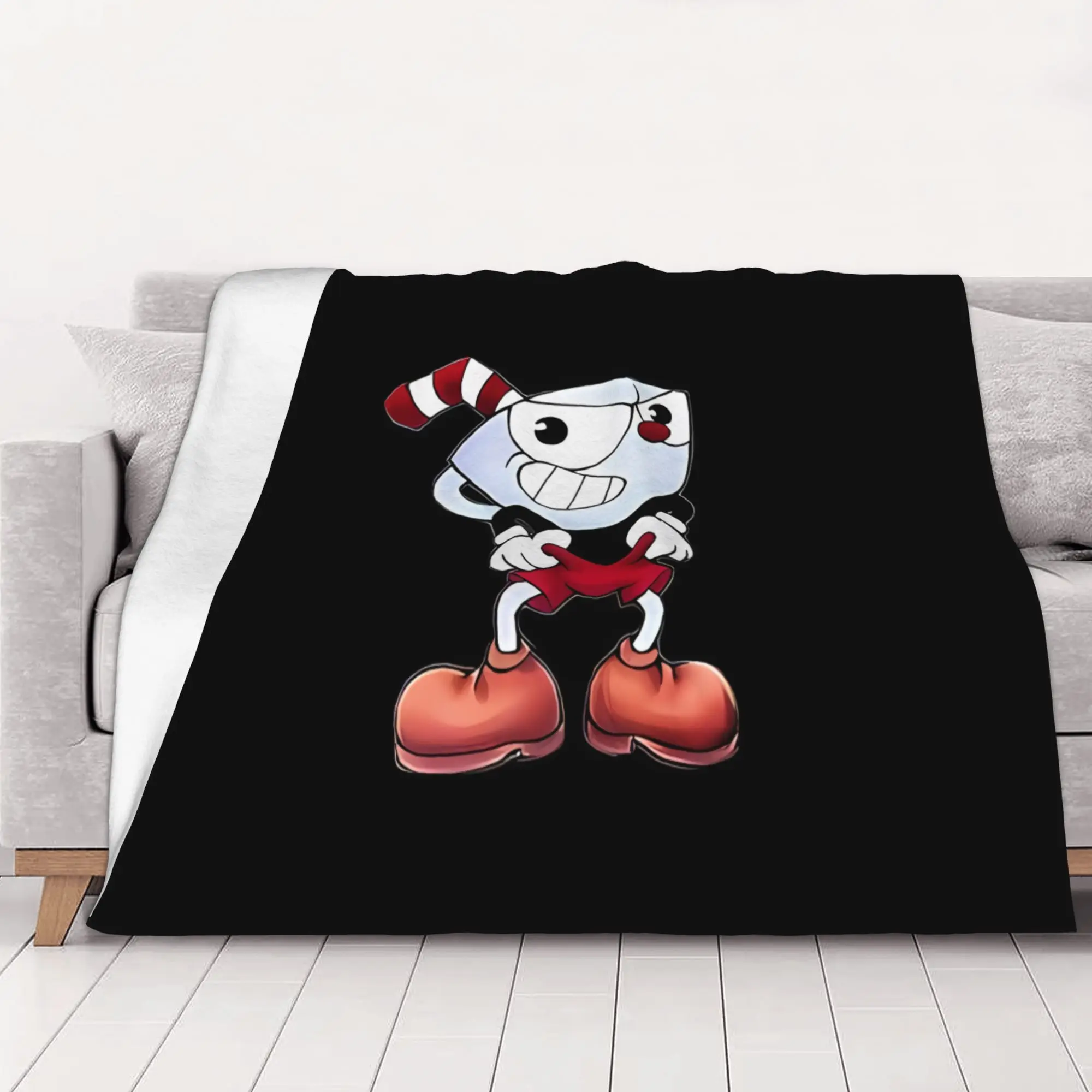 1PC home Cutecore Its Now Or Never Cuphead Blanket Super Cosy Plush Home Living Room Sofa halloween