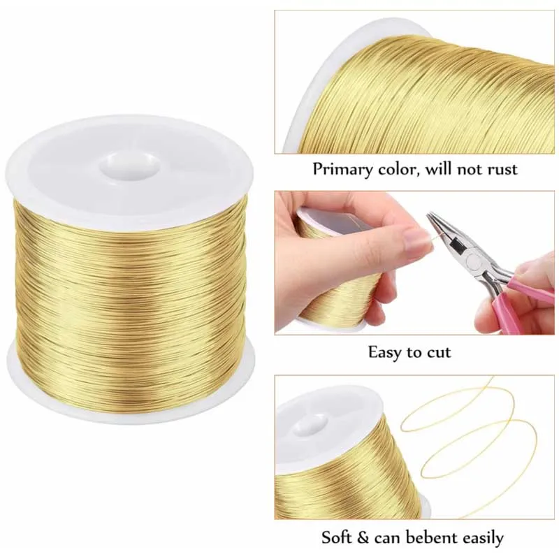 1-100m Tarnish Resistant Copper Wires 0.1-3.0mm Jewelry Craft Wires Beading Wire for Jewelry Making, Wire Wrapping and Crafting image 3