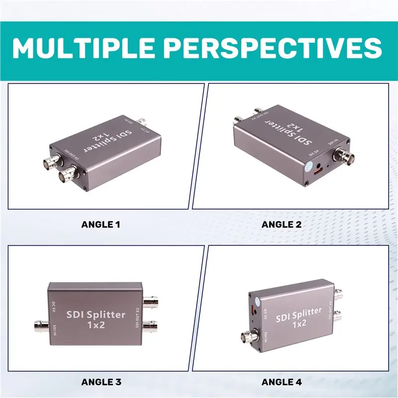 HOT!A72T Supports SDI Loop Out SDI Splitter 3G-SDI/HD-SDI 1X2 Full HD 1080P 1 Single Input 2 Outputs