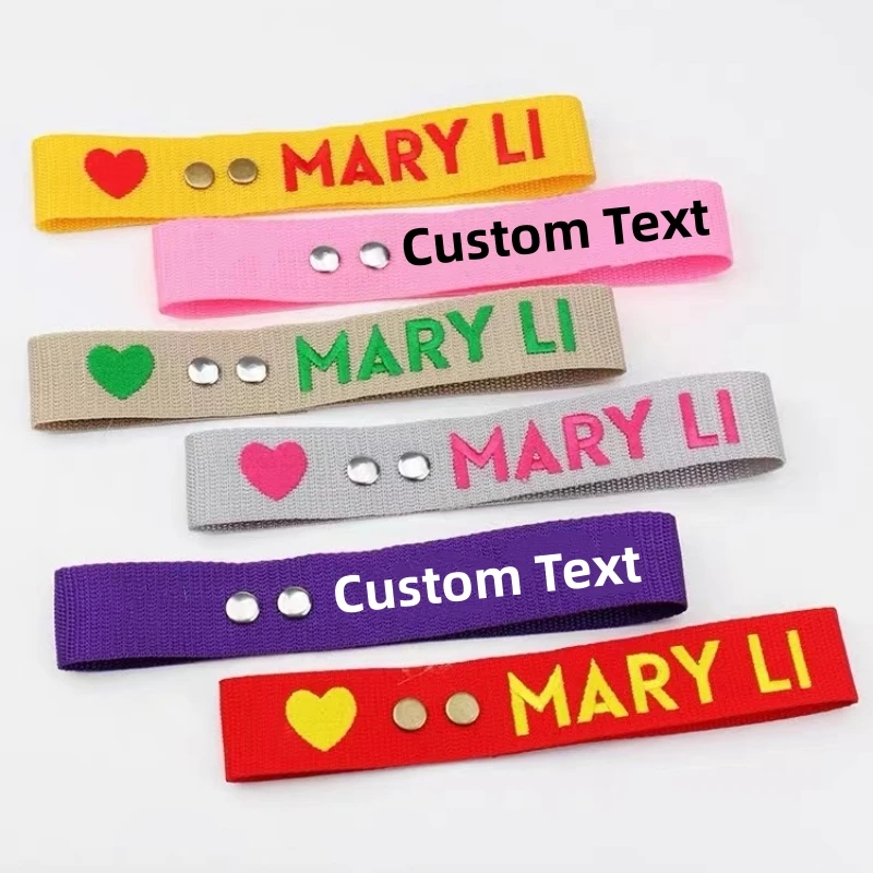 Customizable Name Tag Strap Personalized Embroidery Your Text Customized Name Identifier Label For Luggage Suitcase Backpack