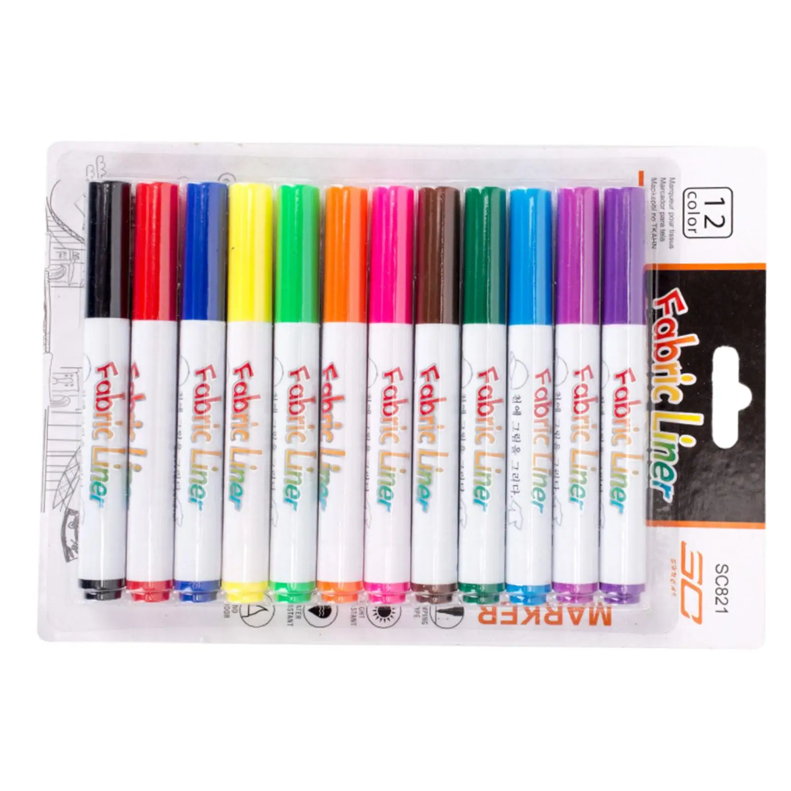 Fabric Markers Cloth Drawing Pen Painting Writing Assorted Colors DIY Fabric