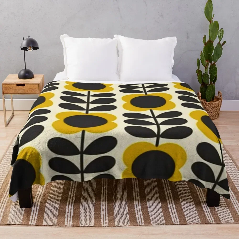 

orla kiely multi stem flowers,kiely pattern,orla kiely design Throw Blanket Soft Beds Bed covers Decorative Sofas Blankets