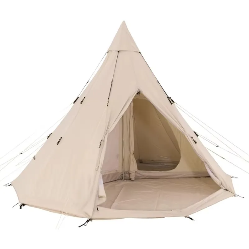 YTYIN5M Wholesale Pyramid Tent Cotton Canvas Indian Teepee Tipi Tent Outdoor Camping