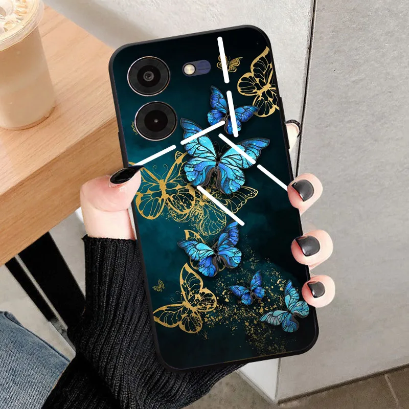 لينة سيليكون واقية قضية الهاتف ، الهاتف الوفير قذيفة ، أسود قذيفة ، Tecno Pova 5 برو ، Tecno Pova5 برو LH8n