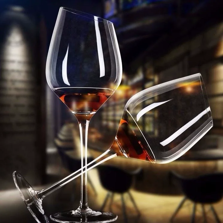 

2pcs 450ml Large Capacity Wine Wine Glass High-Value Home Crystal Champagne Glass Cup Oblique Mouth Goblet