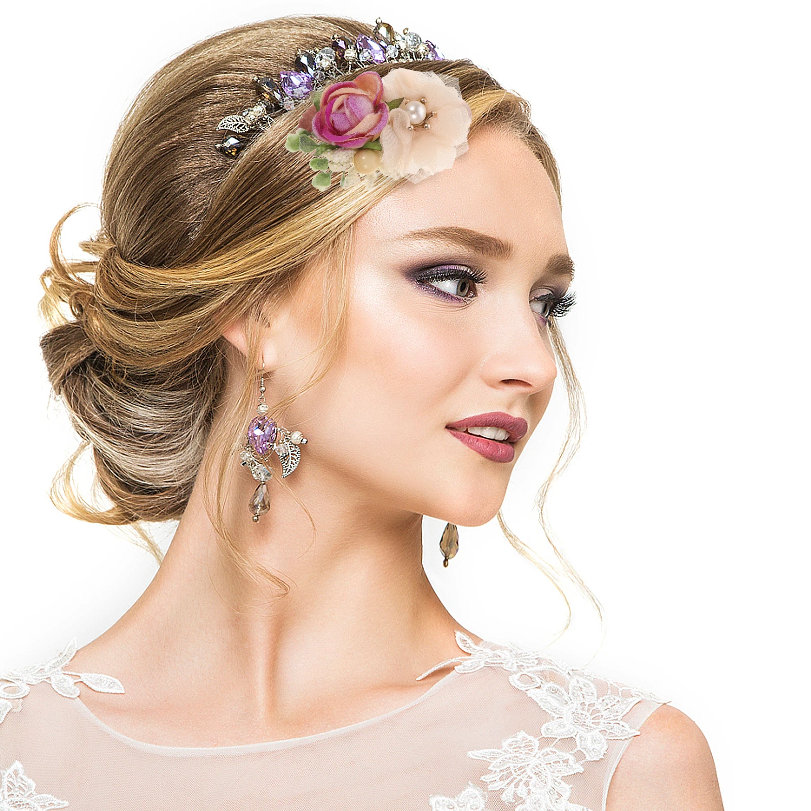 

3pcs Artificial Head Flower Hair Clip Decorative Clips Women Hairpin Girls Kid Barrettes Floral Accessories Simulated