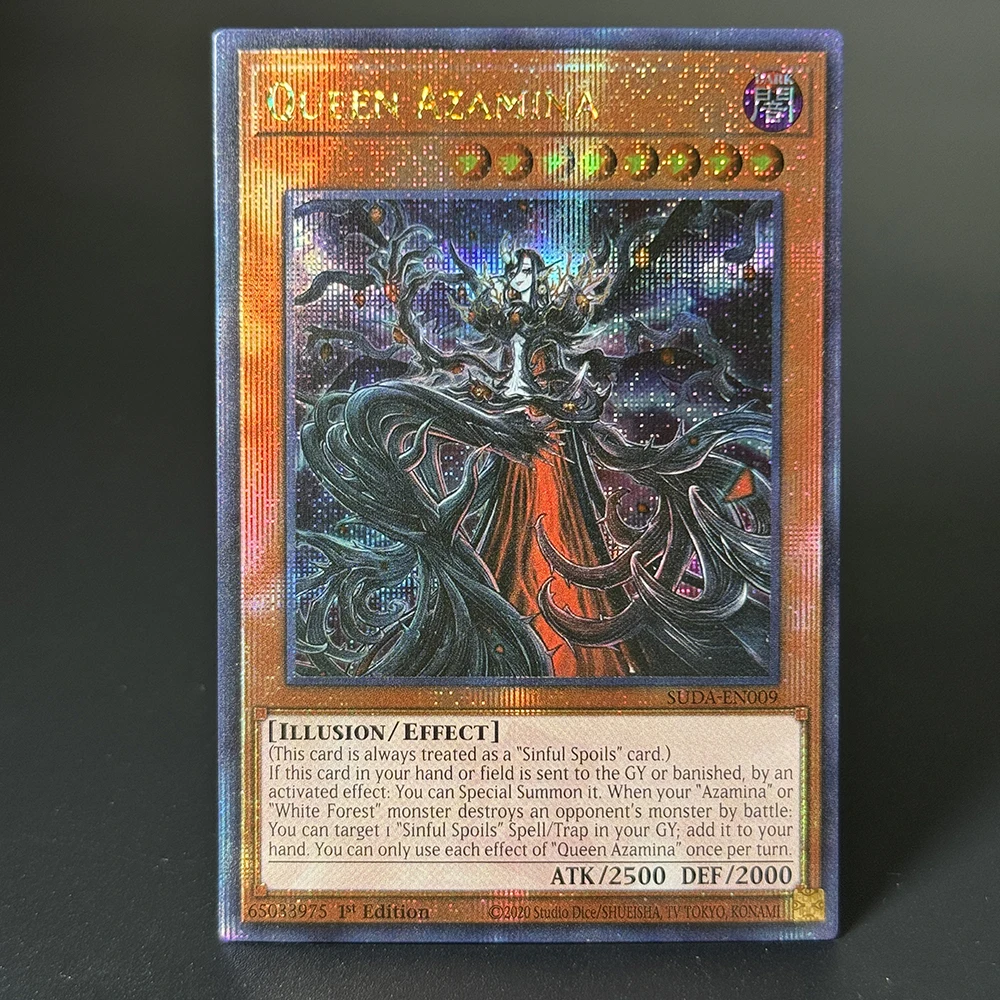 بطاقات YuGiOh المعدنية - QCScR ربع القرن السري النادرة ذات الظلام العلوي Elzette، أزامينا لملكة الغابة البيضاء Azamina SUDA-EN