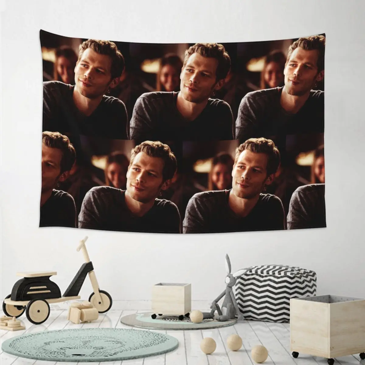 Klaus Mikaelson Tapestry Art Wall Hanging Aesthetic Home Decoration Tapestries for Living Room Bedroom Dorm Room