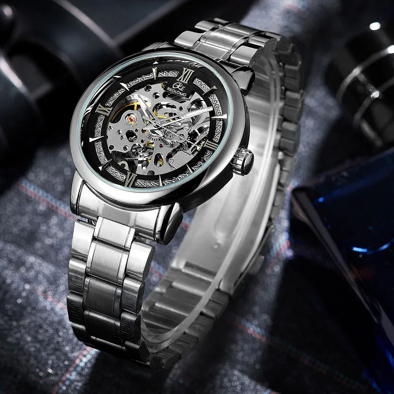 

Men’s *Automatic Mechanical Watch, Fashion Skeleton Design, European Style Luxury Wristwatch