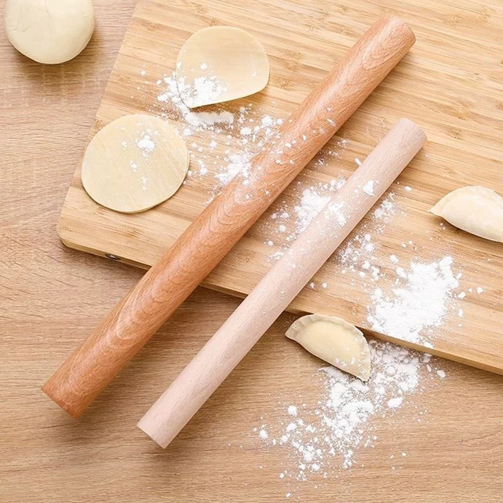 2024 New Beech Solid Wood Household Dumpling Skin Mini Rolling Pins Pin Stick Dough Baking Tool Gadgets Roller Kitchen