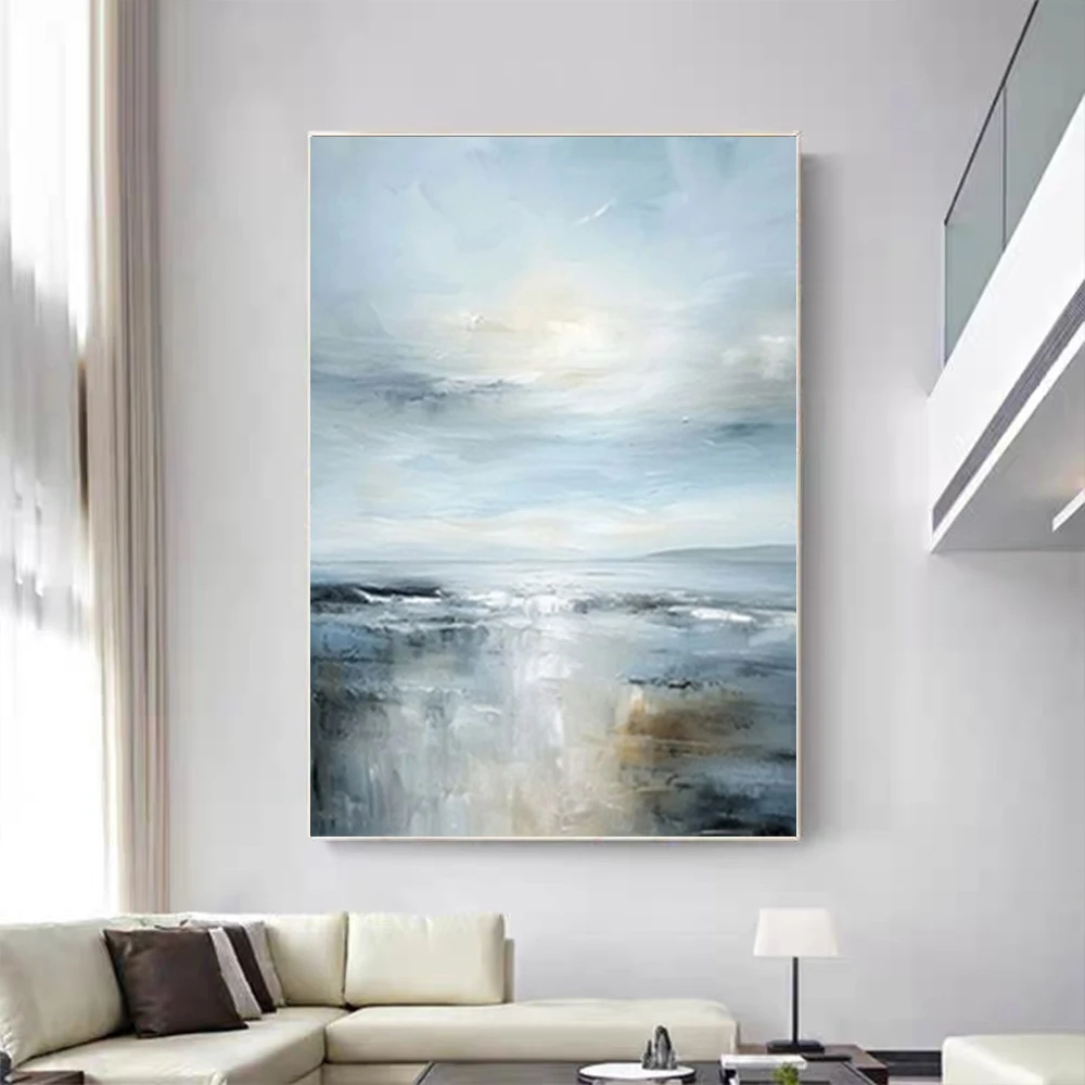 Hand-Painted Oil Painting Modern Abstract Home Decoration Paintings Living Room Wall Canvas Paint Gold Leaf Art Sailing Ship