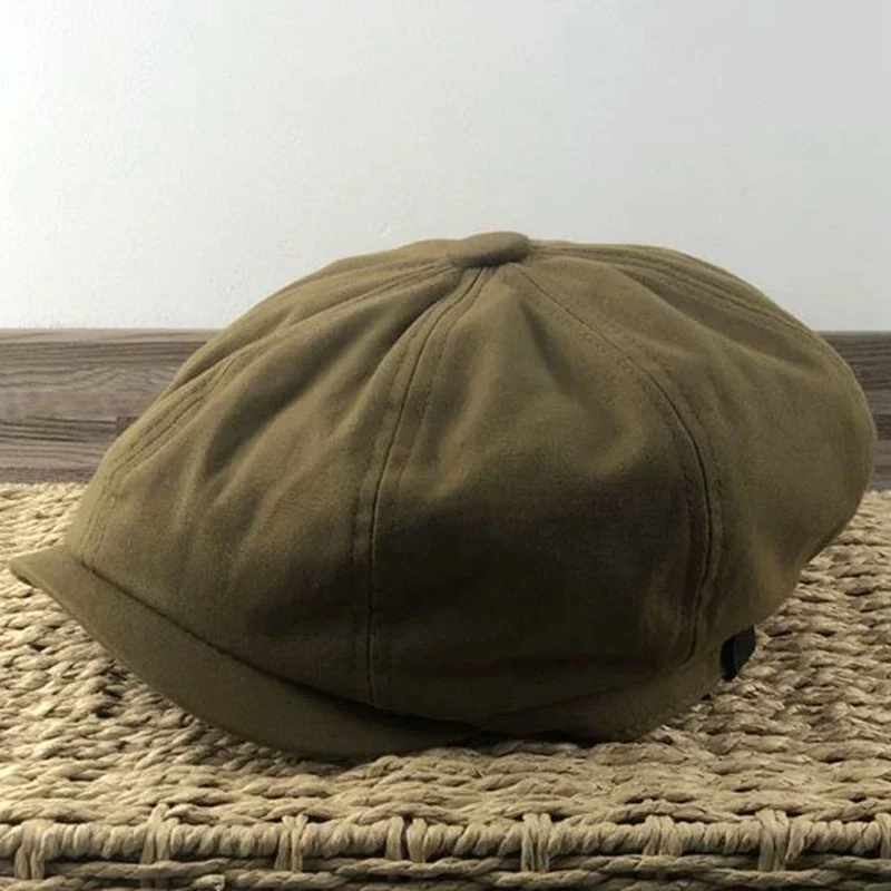 Cotton Linen Octagonal Ivy Hat Women Fashion Berets Dad Flat Gatsby Driving Hat Big Head Men Oversize Large Newsboy Caps