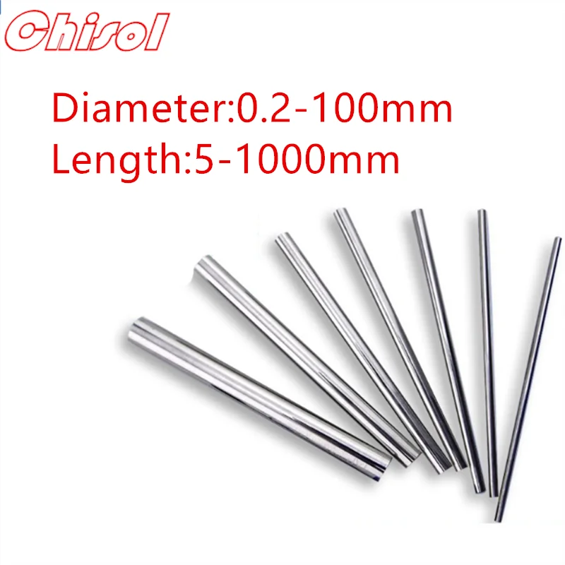 

HRA93 Tungsten Steel Rod YG8 Hard Alloy Round Rod 0.2-100mm Super Hard Wear-resistant High Precision Machining Thimble Material