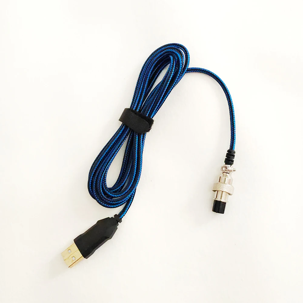 Replacement Blue Braided USB Cable PS/4for MadCatz TE2 / TE2+ Arcade Sticks 6ft long with  Durable Aviator Connector