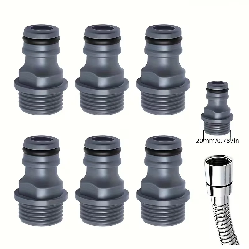 6PC Plastic Quick-Connect Garden Hose Adapter Set For Lawn Irrigation Car Washing Outdoor Water Pipe Connections Wholesale