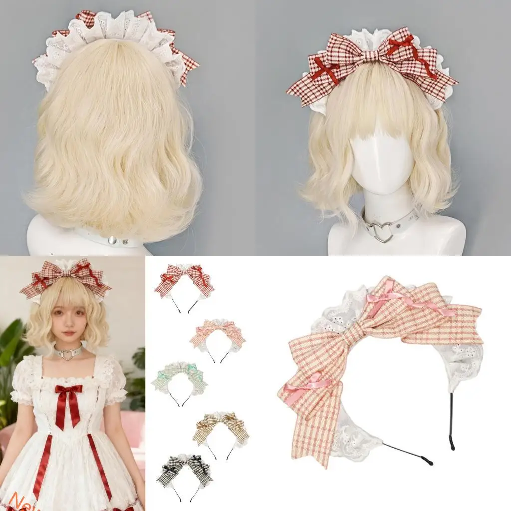 

Cosplay Anime Maid Hairband Costume Lace Hairhoop for Women Festival Dressinup LXAD