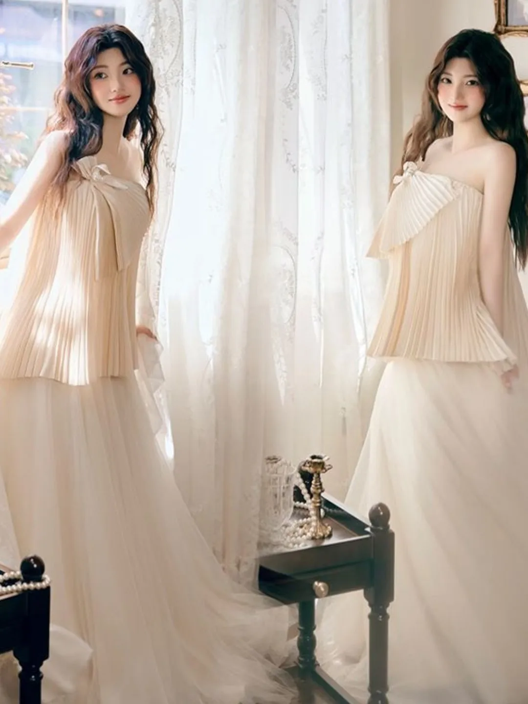 

Elegant Morning Shoot Wedding Dress Women's Style Super Fairy Tale High-End Design Sensation Drinking Ceremony Costume