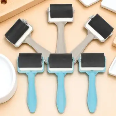 

6pcs Rubber For s Portable Paint Ink Roller Multi-Functional Printmaking Stamping Embossing Tool Craft Diy Gift Art