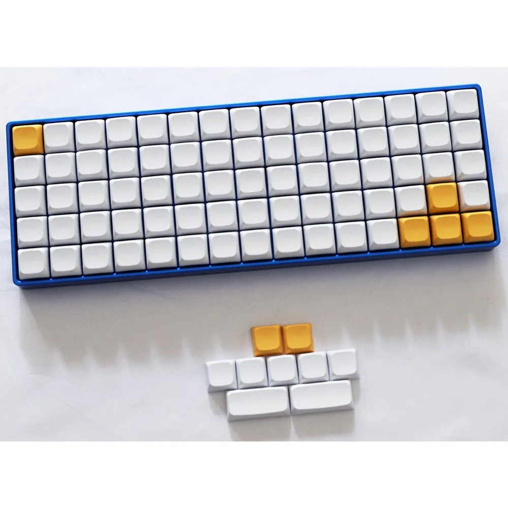 Echome-teclas con tema de Color sólido, teclas personalizadas Pithy PBT Artisan para teclado mecánico, 97 teclas, XDAL, perfil de bola, regalo