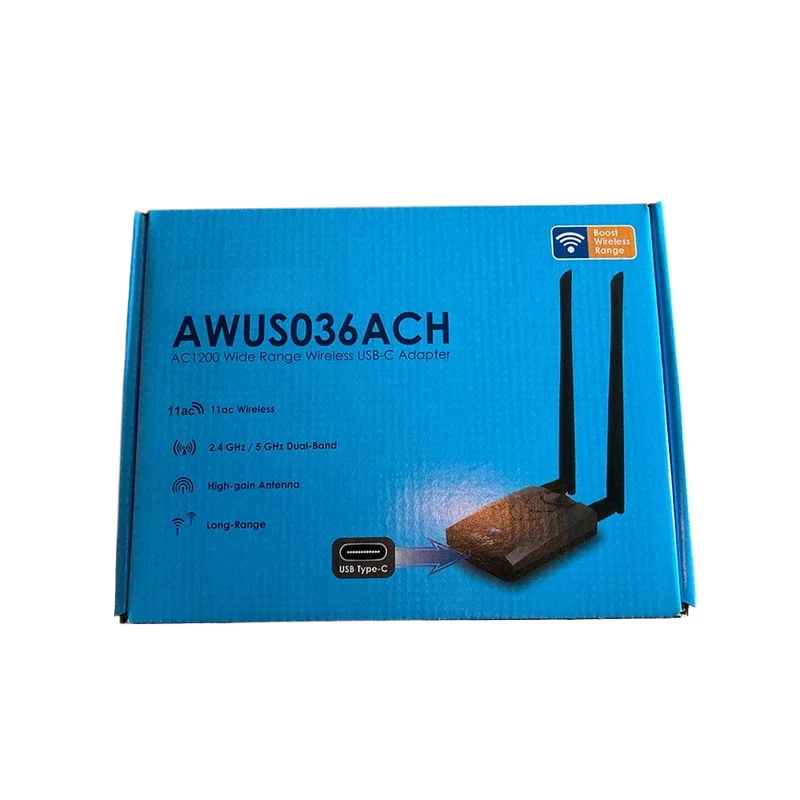 Taiwan Made ALFA AWUS036ACH RTL8812AU Network Card BT5 Kali Linux MAC