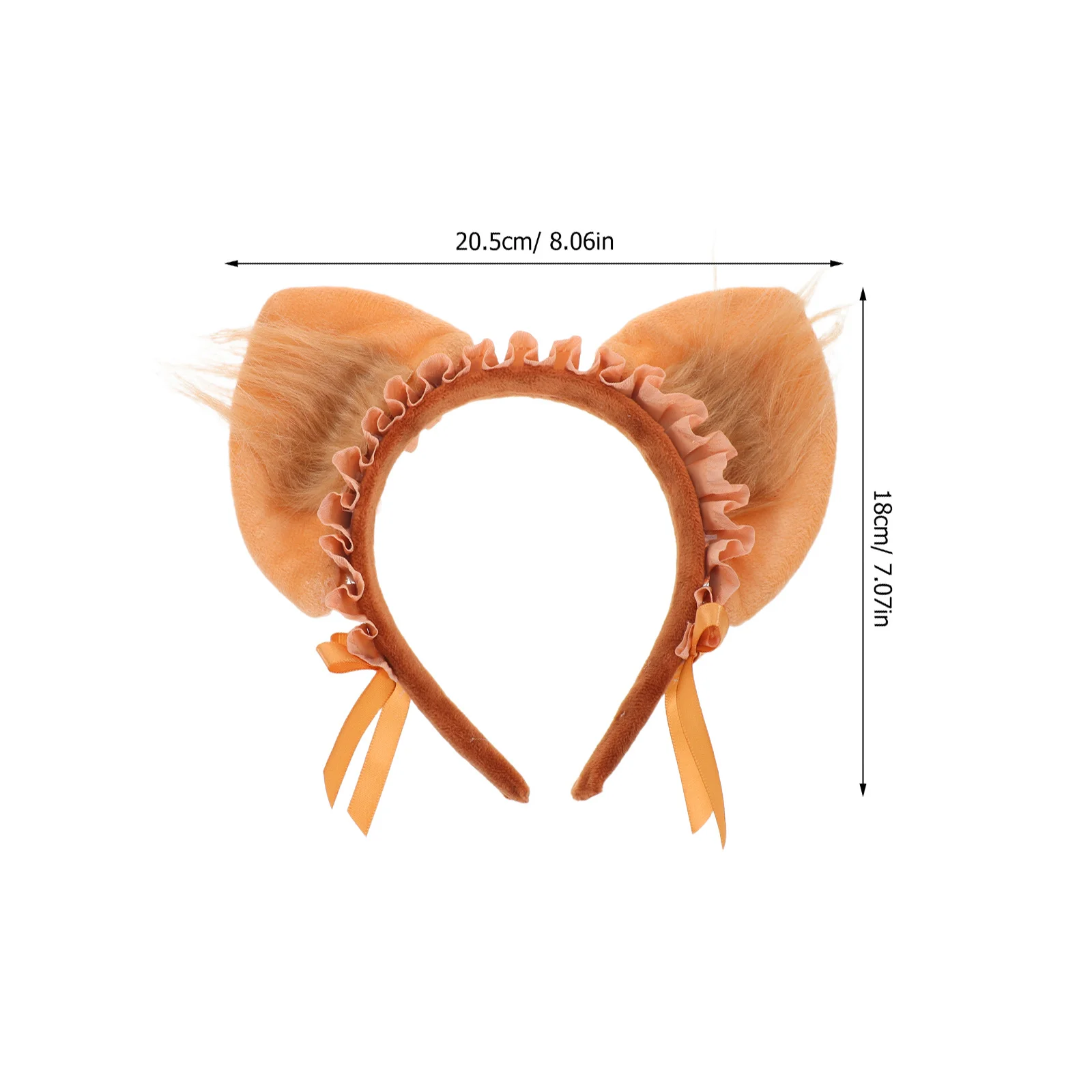 Fuchsohren-Stirnband, braunes pelziges Tierohren-Haarband für Cosplay, Party, Halloween, Anzieh, stilvolles Accessoire für Mädchen und Frauen