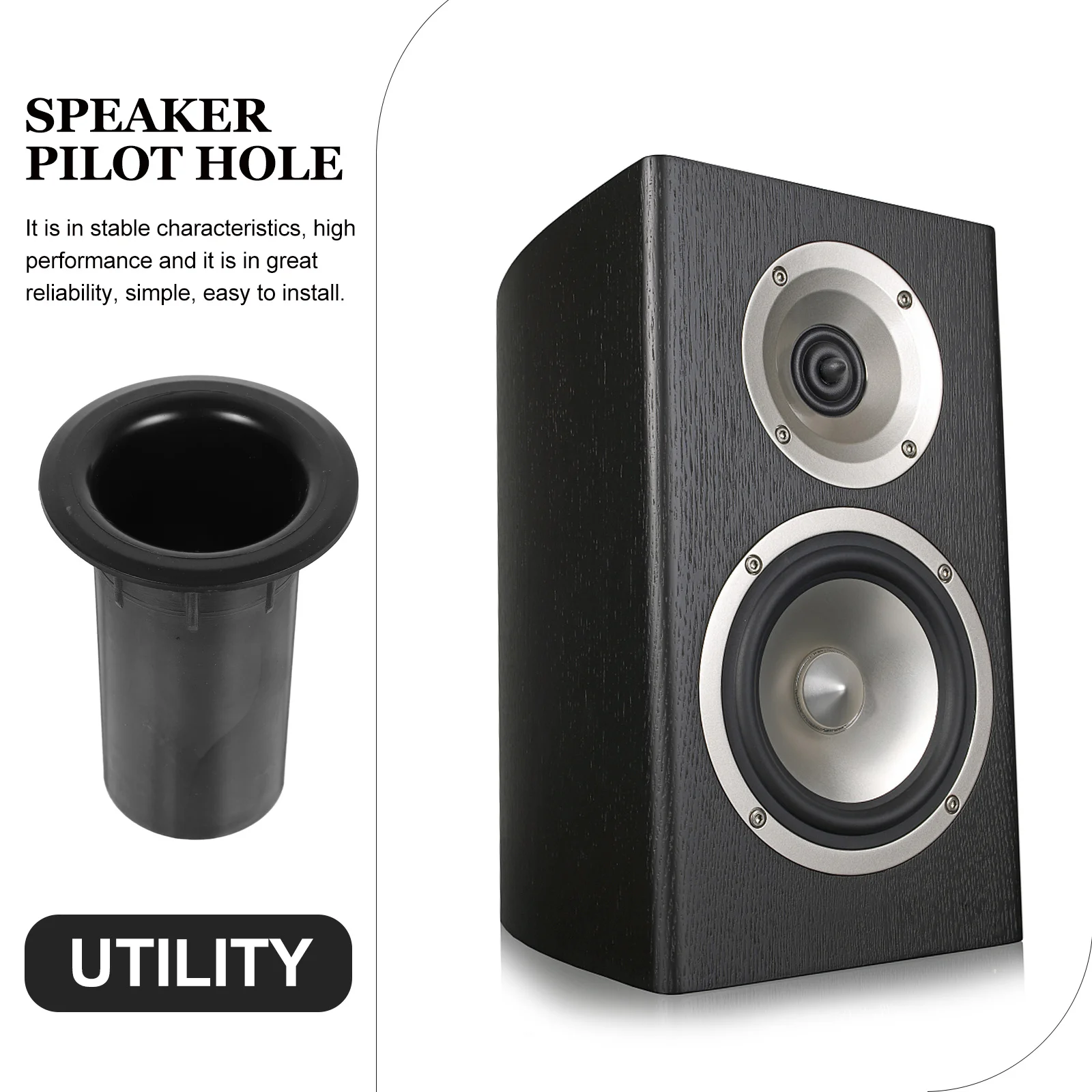 

12 pcs Speaker Port Tube Plastic Replacement Bass Reflex Tube For Woofer Box Subwoofer Air Outlet Accessory Smooth Surface High