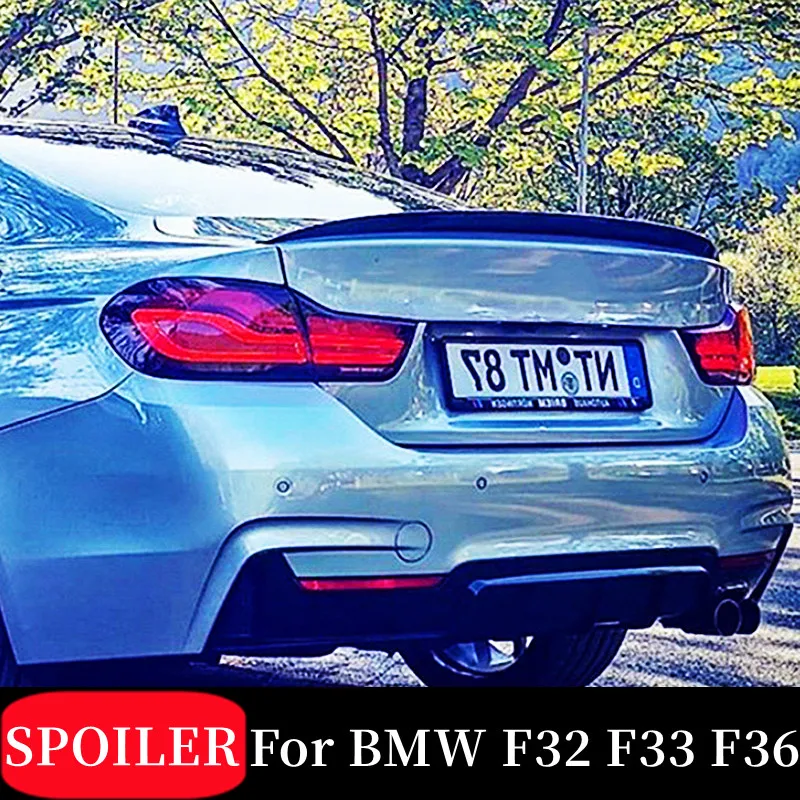 

For BMW 4 Series F32 F33 F36 2013 14 15 16 17 18 19 20 MP Style Black Carbon Rear Trunk Lid Car Spoiler Wings Tuning Accessories