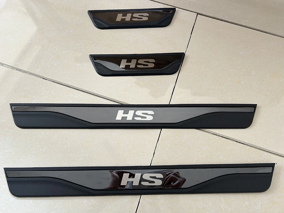 For MG HS 2024  HS 2 2024 2025 Car Door Scuff Plate Trim Pedal Thresold Kick Pad Protector Stainless Steel Plastic Sticker