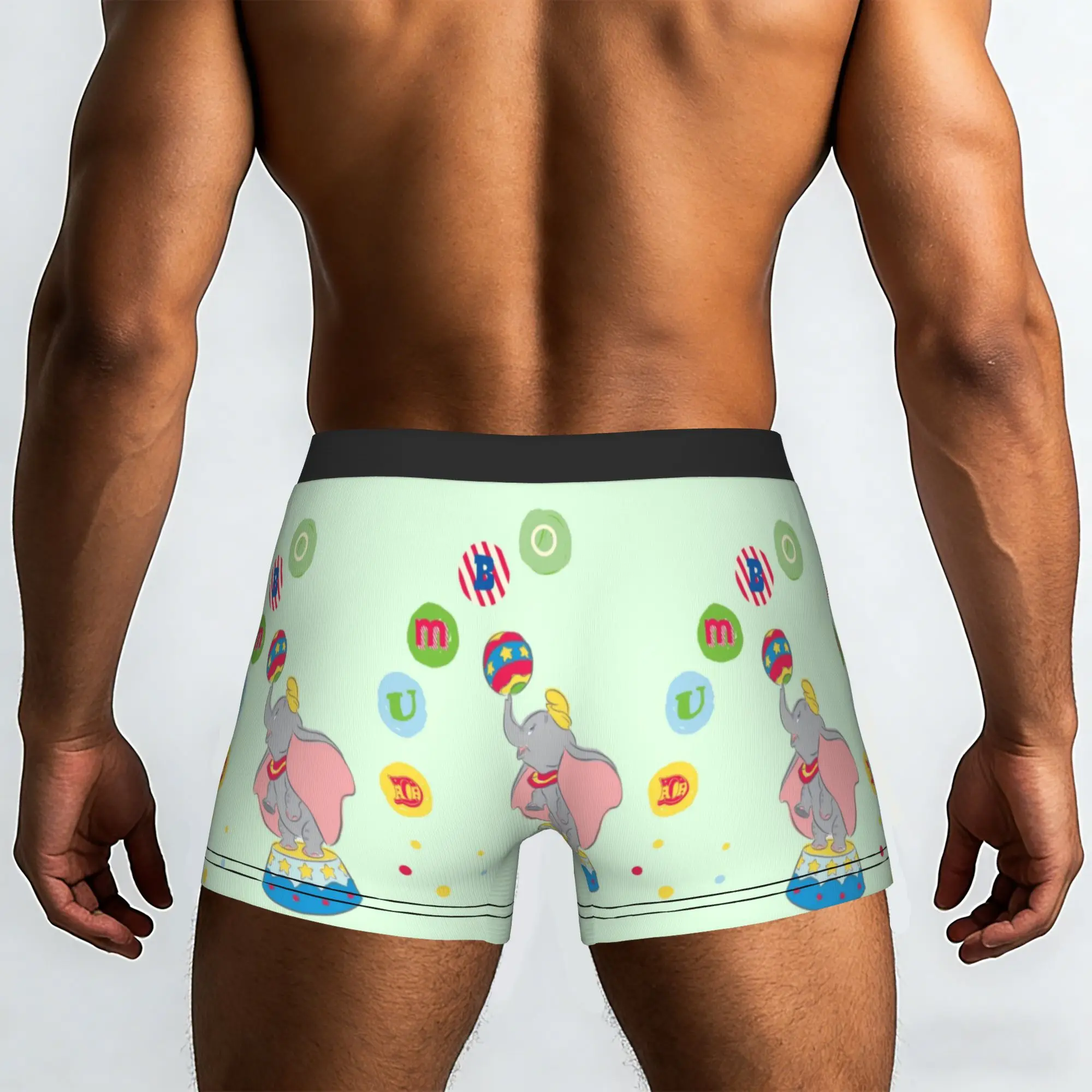 Custom D-Dumboes Cartoon Boxer Shorts For Homme 3D Print Cute Elephant Underwear Panties Briefs Stretch Underpants
