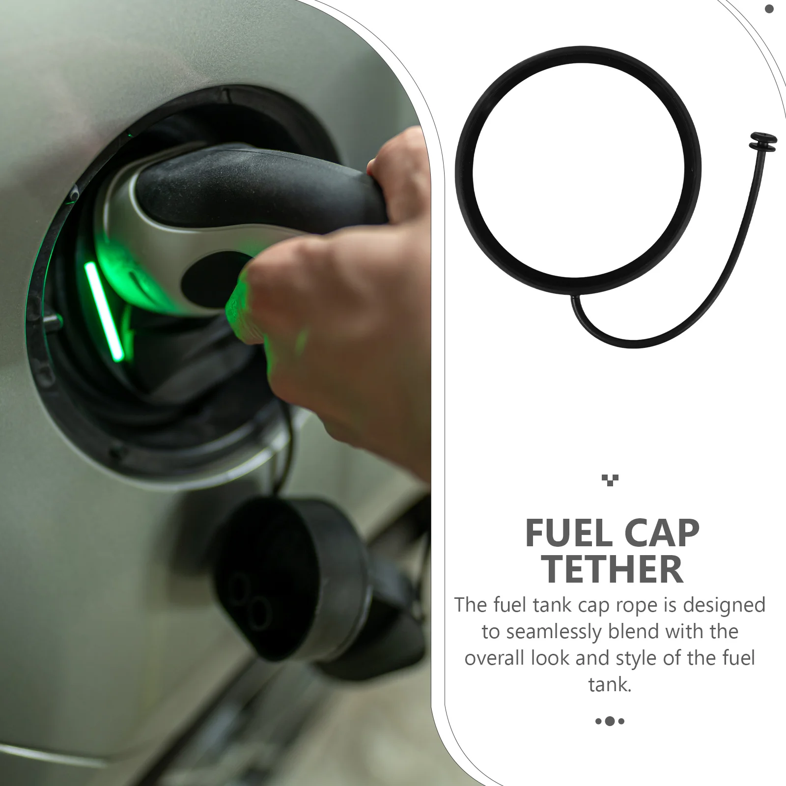 

Tank For Car Gas Fuel Tank Rope Replacement Oil Cap Durable Tpe Replacement String Auto Fuel Cap Tether Car Exterior Parts