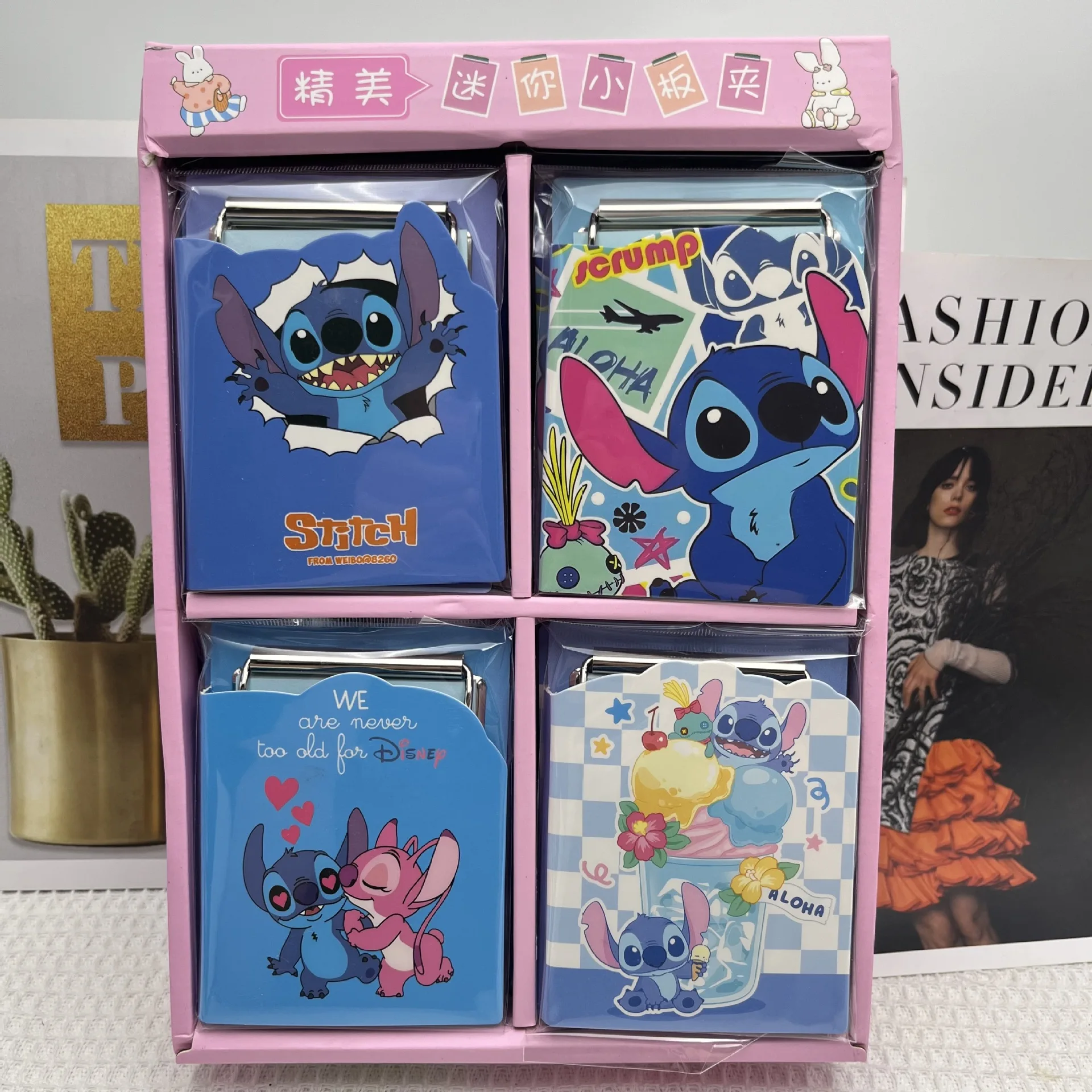 Disney Stitch Notebooks Anime Lilo & Stitch Splint Note Leave A Message Non-stick Paper Memorandum Student School Supplies Gift